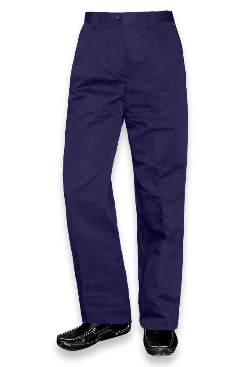 Men's Flat Front Trouser - Navy Blue