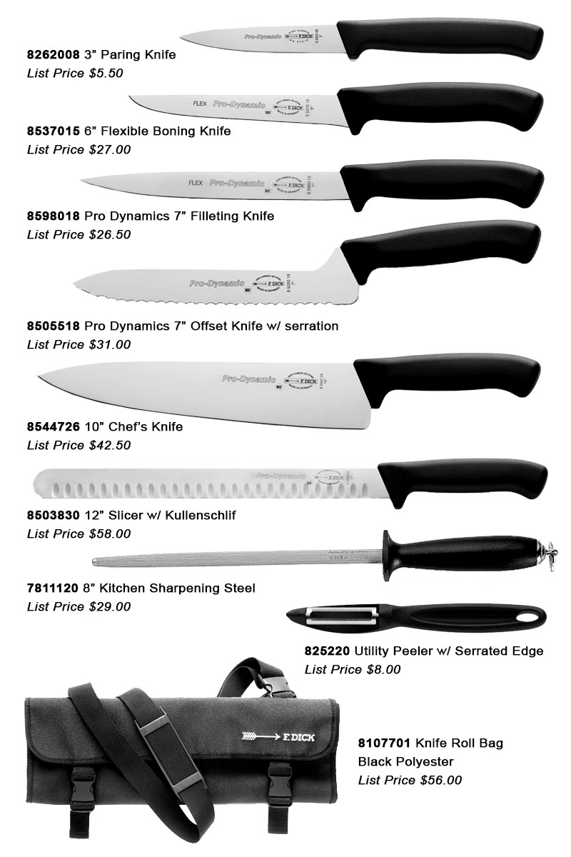 Victorinox 46152 7-Piece Fibrox® Pro Culinary Set with Canvas Roll