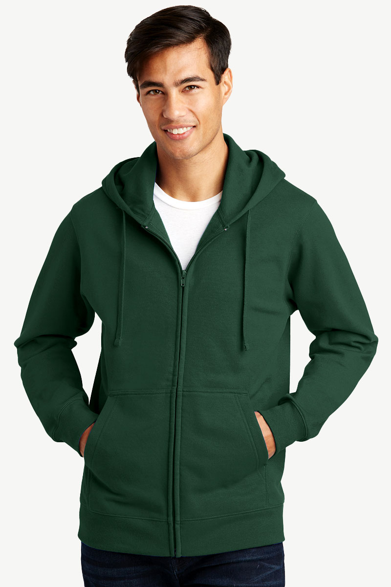 Full Zip Hoodie - Forest Green